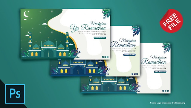 Free Ramadhan PSD : Download Kumpulan Desain Flat Ramadhan Adobe Photoshop