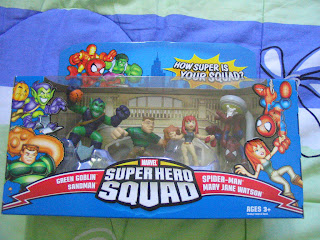 Marvel Super Hero Squad Spider-man saves the day Sandman Green Goblin Mary Jane Winter Soldier Crossbones Falcon Captain America