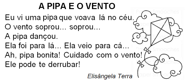 Texto A PIPA E O VENTO, de Elisângela Terra