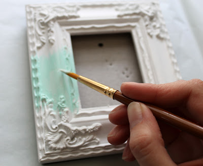 diy ombre photo frame - painting