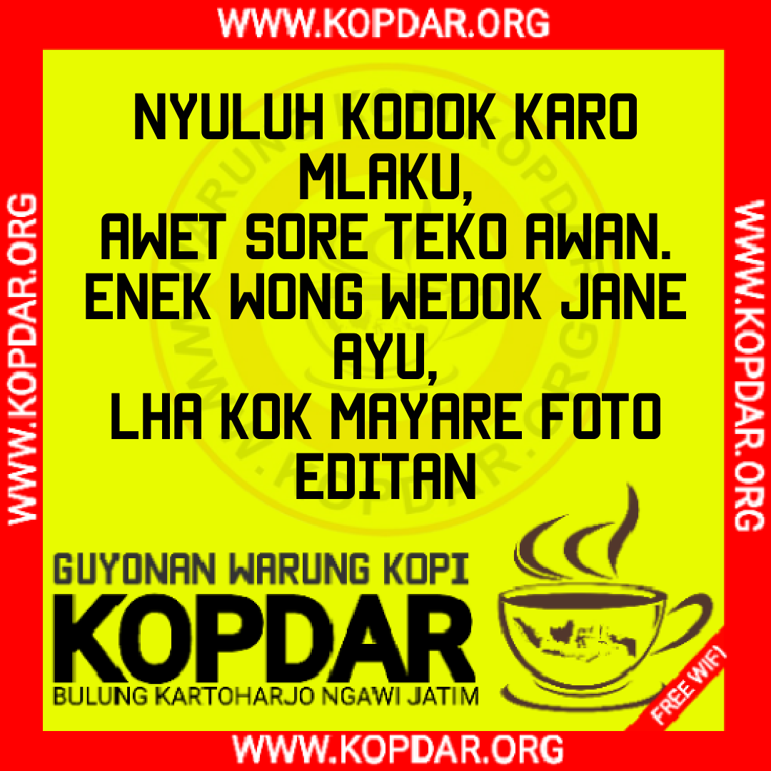 GAMBAR LUCU PANTUN JAWA WARUNG KOPI KOPDAR