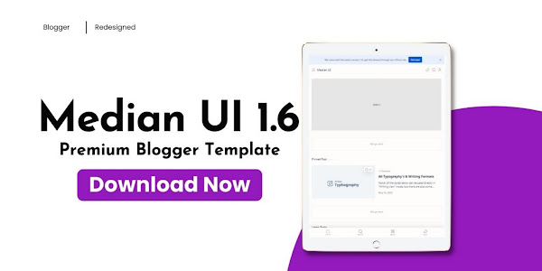 Median UI 1.6 Premium Blogger Template Free
