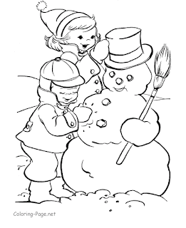 Snowman coloring pages