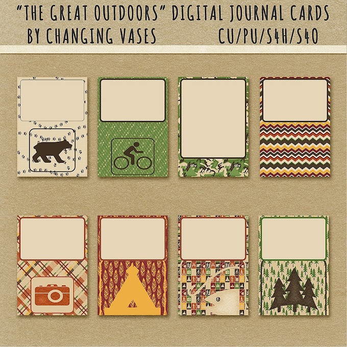 "The Great Outdoors" - Free Digital Journal Card Set
