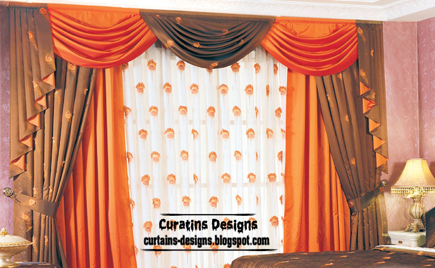 Orange and Brown Curtain Designs