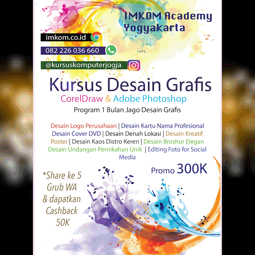  Kursus  Desain  Grafis  Jogja Termurah hanya 299rb Kursus  