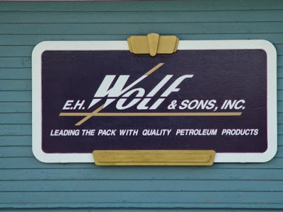 Sign on the Slinger Depot on November 19, 2001