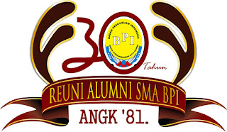  Desain  Logo  desain  kaos  Event Reuni  Alumni SMA BPI Angk 
