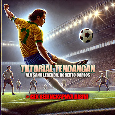 Tendangan Legendaris Roberto Carlos, Ilustrasi oleh GoldAgesSports