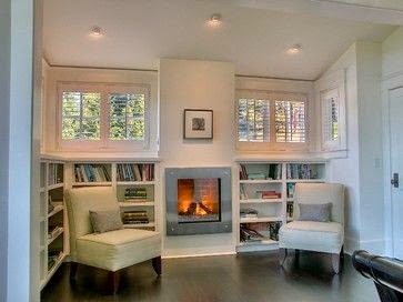 basement window treatments centered fireplace