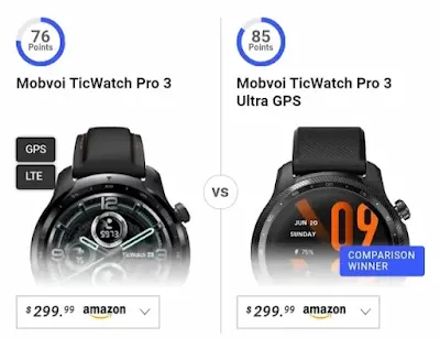 Ticwatch pro 3 and Ticwatch pro watch pro 3 ultra