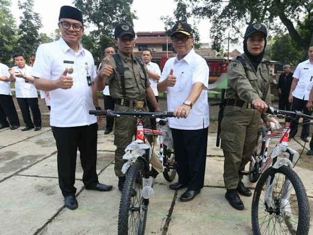 Linmas, Jaga lembur, dan Pasukan Gober Gelar Apel Siaga Bulan Ramadan