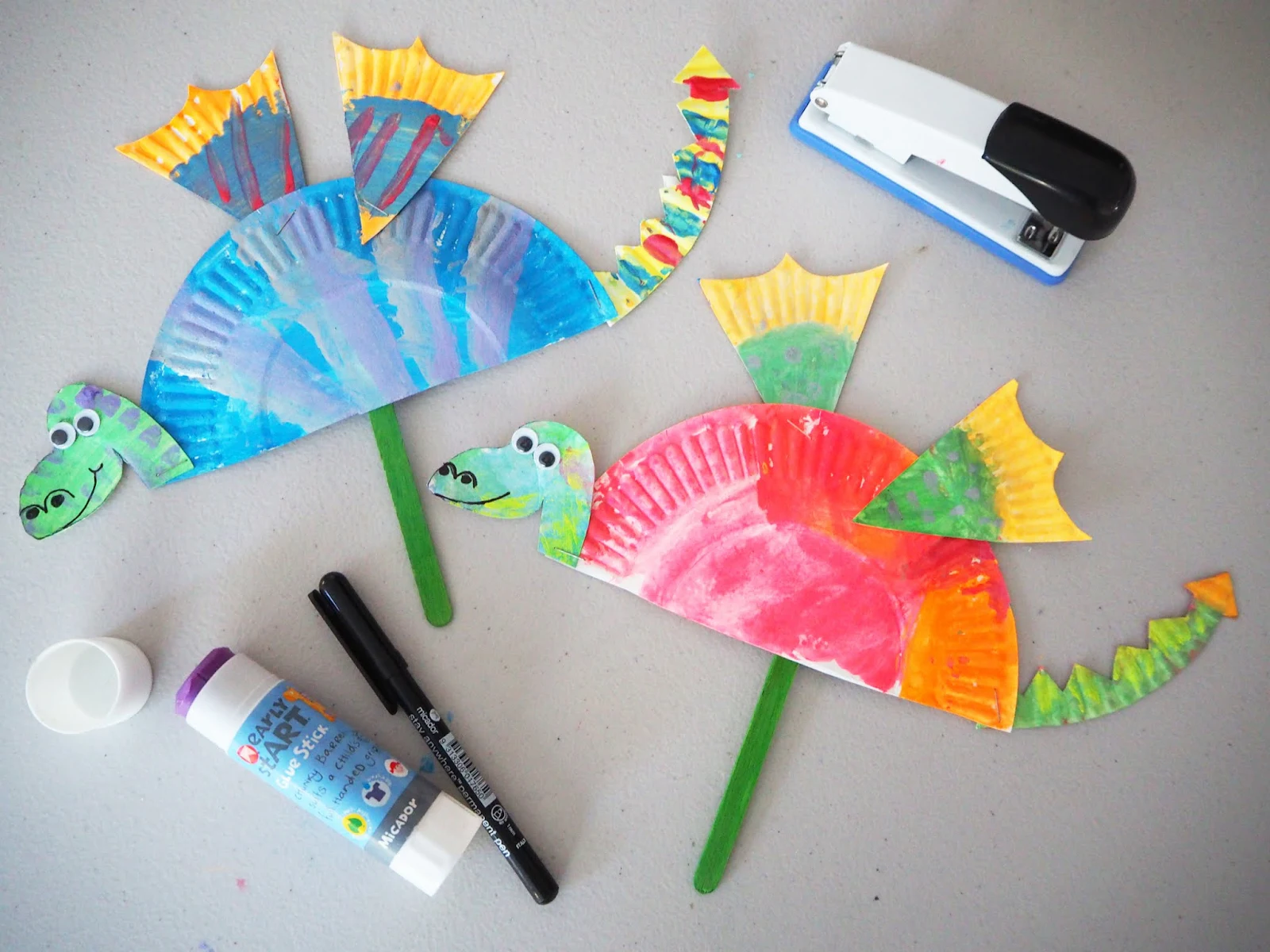Learn with Play at Home: Simple Paper Plate Dragon Craft