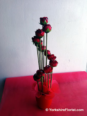  Romantic floral arrangement at Yorkshire Florist