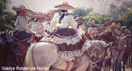 Painter Gladys Roldan de Moras