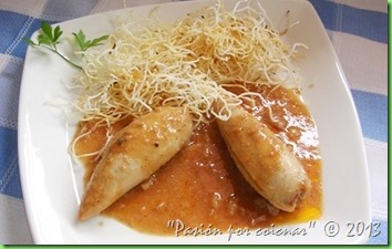 calamares rellenos de butifarra