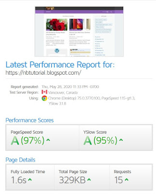 gtmetrix blogspot blogger nbtutorial