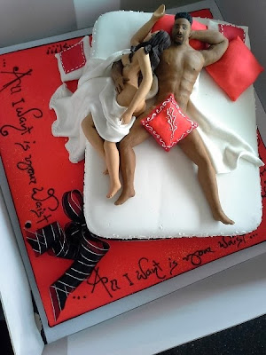 Naked man birthday cake