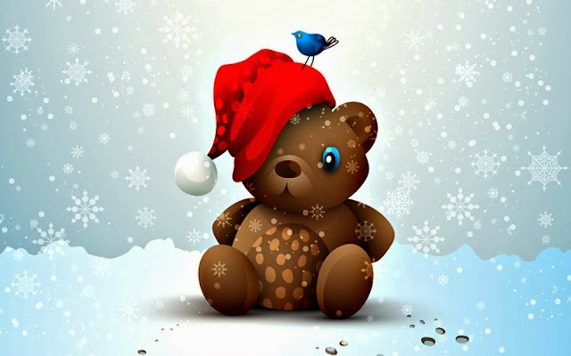 Best Christmas Teddy Bear HD Wallpaper Free