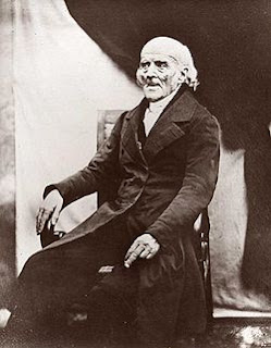 A daguerreotype of Samuel Hahnemann in 1841