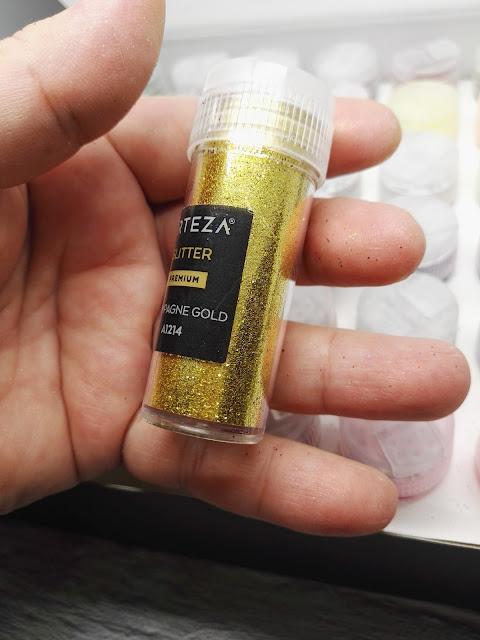 Arteza porporina glitter per decorare la resina epossidica 54 colori