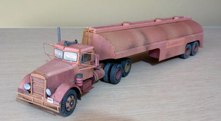 Peterbilt 281 Papercraft - Duel Tanker Truck