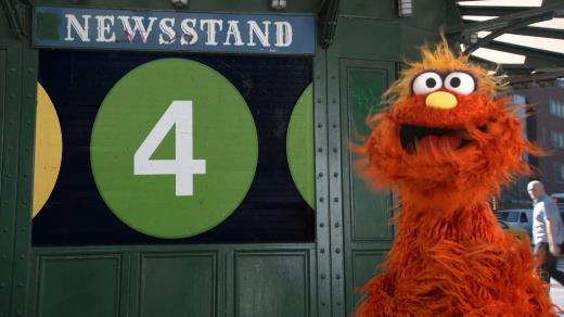 Sesame Street sponsors are the number 4 and the letter X. At the end of the Sesame Street Episode 4218. Murray announces the sponsors and the episode ends.