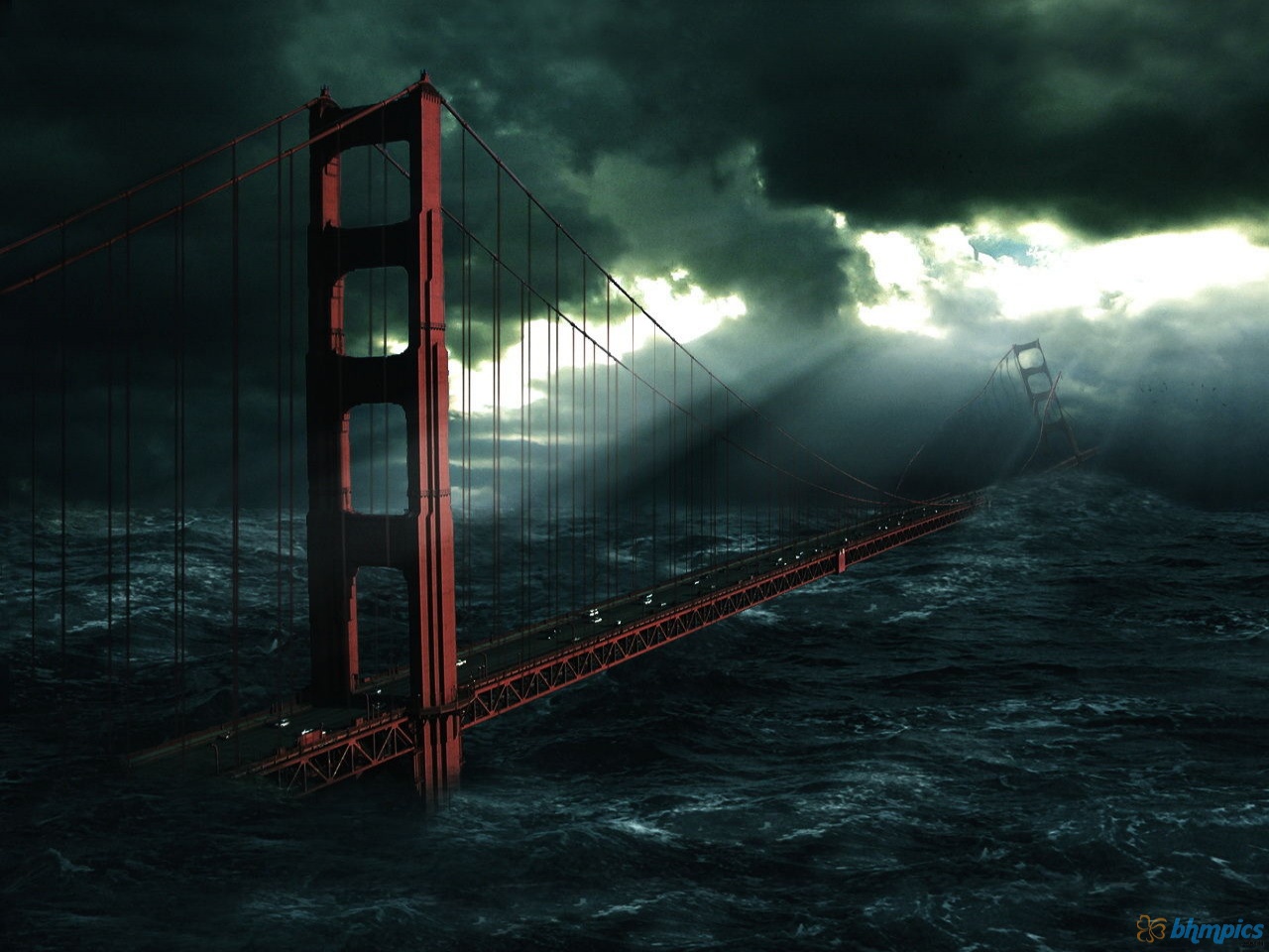 ... Apocalypse Art Golden Gate Bridge Wallpaper And Art And Creative Pics