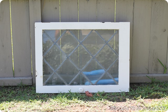 vintage leaded glass cabinet door