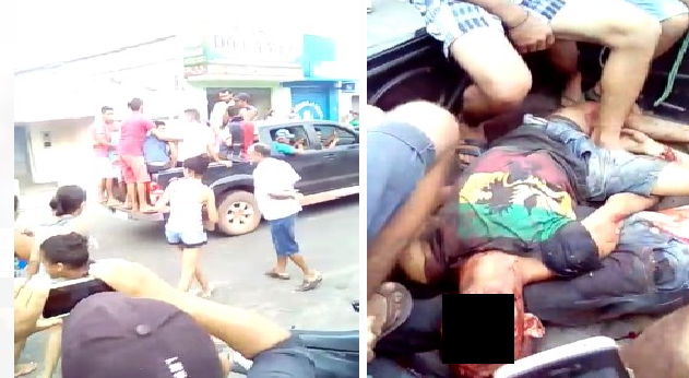 Soltando foguetes em passeata com defuntos: moradores lincham bandidos e desfilam com os corpos no MA