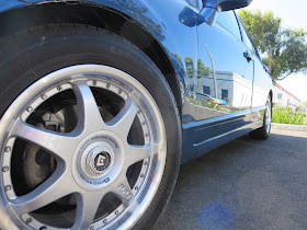 Dented fender and rocker panel repaired at Almost Everything Auto Body