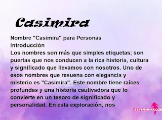 significado del nombre Casimira