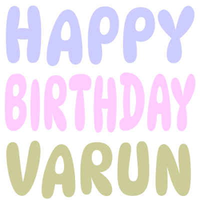 Happy Birthday Varun (Sticker)