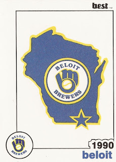 Beloit Brewers 1990 team card