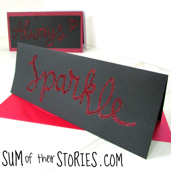 Glitter Hand lettered Greeting Cards