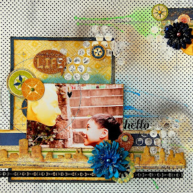 Scrapbook Layout by Irene Tan using BoBunny Souvenir collection