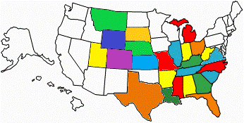 States Visited in Our RV