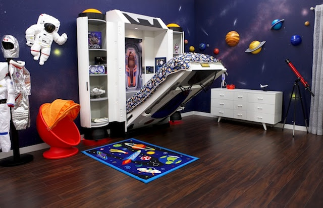 outer space childs bedroom