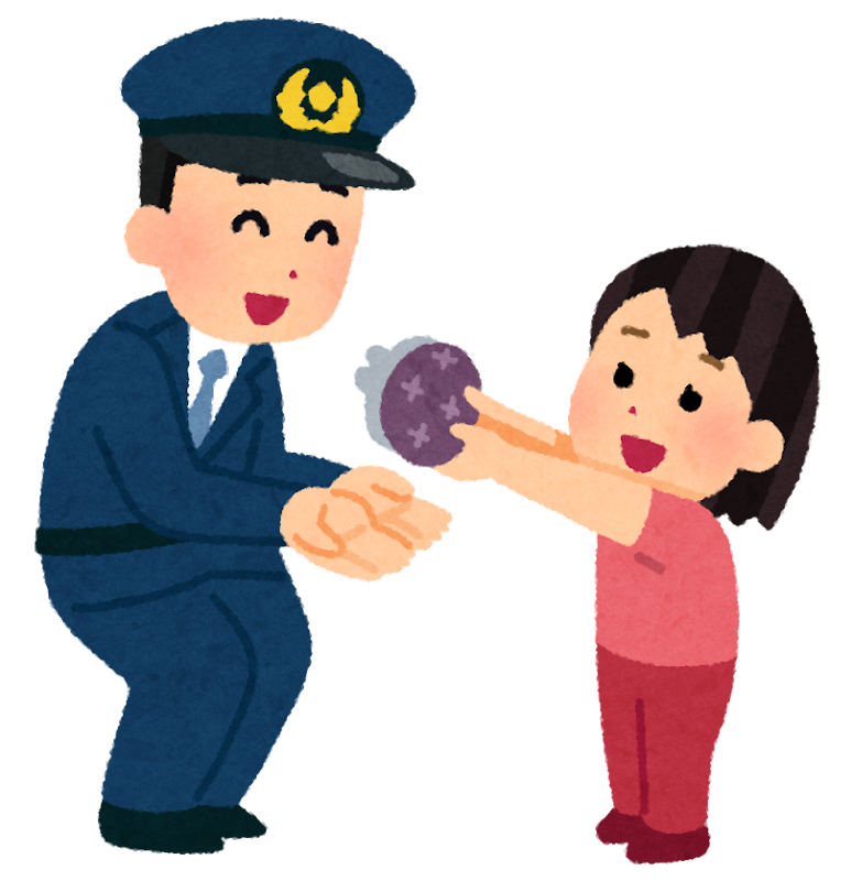 落とし物を届ける子供のイラスト 警察 かわいいフリー素材集 いらすとや