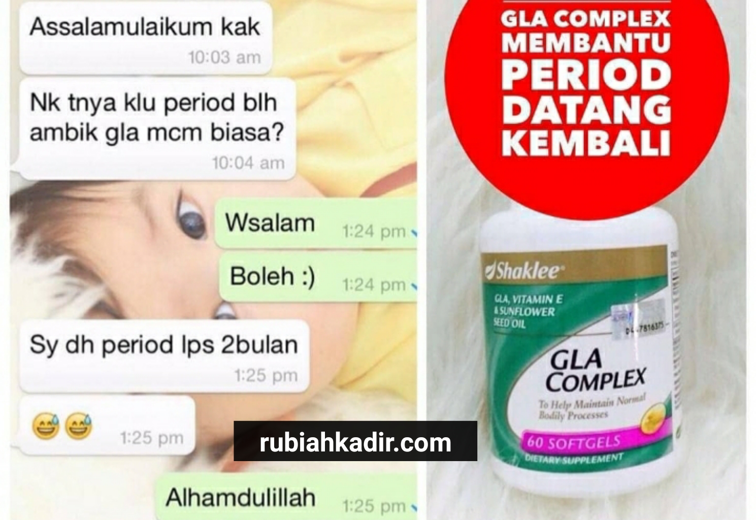 Testimoni GLA Complex Shaklee - Period Tidak Teratur 