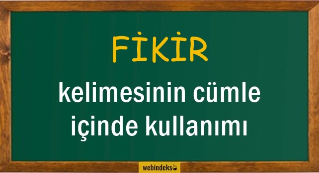 Fikir İle İlgili Cümleler, Kısa Cümle İçinde Kullanımı