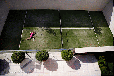 Crime scene at the padel court