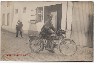 World War one Despatch Rider with Douglas motorcycle