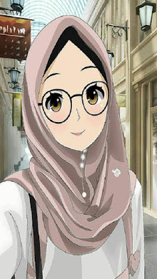 Wallpaper Kartun Muslimah Cantik