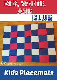 Red, White & Blue Kids Placemats | 20 Crafts for the 4th of July - Independence Day DIYs | directorjewels.com