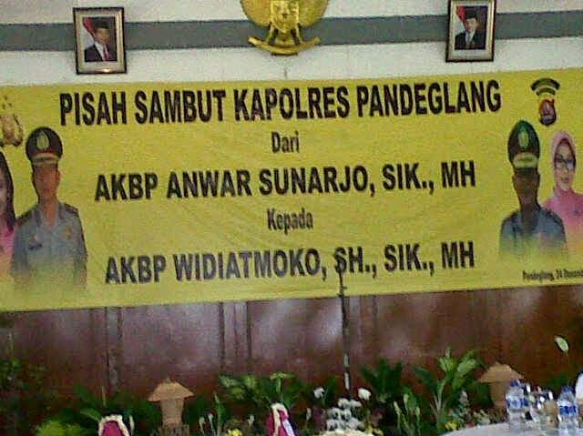 Sertijab Kapolres Pandeglang, AKBP Widiatmoko Gantikan AKBP Anwar Sunarjo