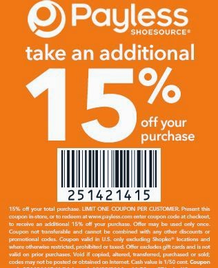 payless coupons 2018