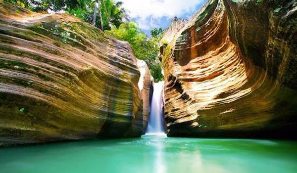 curug luweng sampang jogja lokasi alamat rute