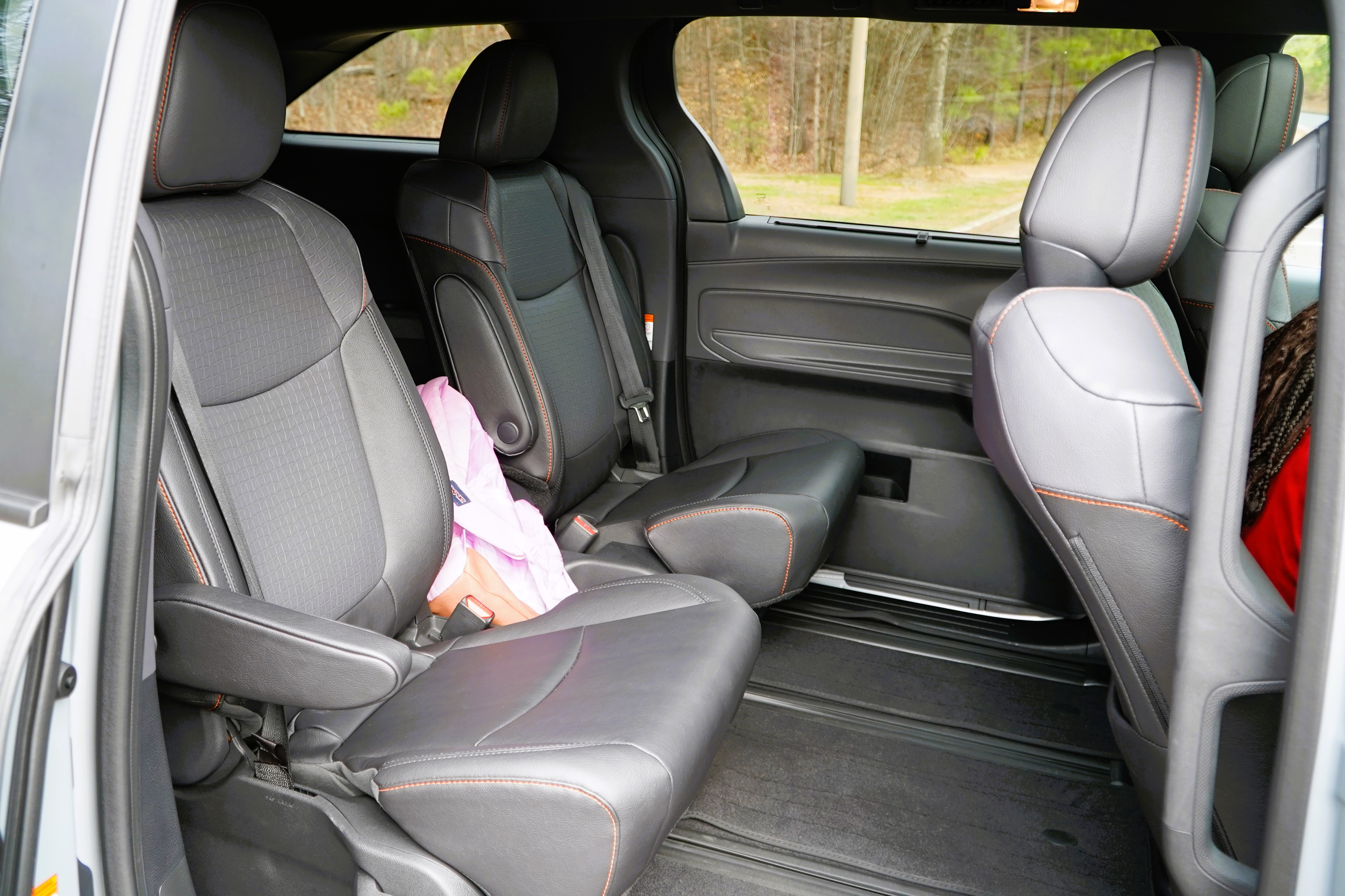 Backseat of the Toyota Sienna XSE