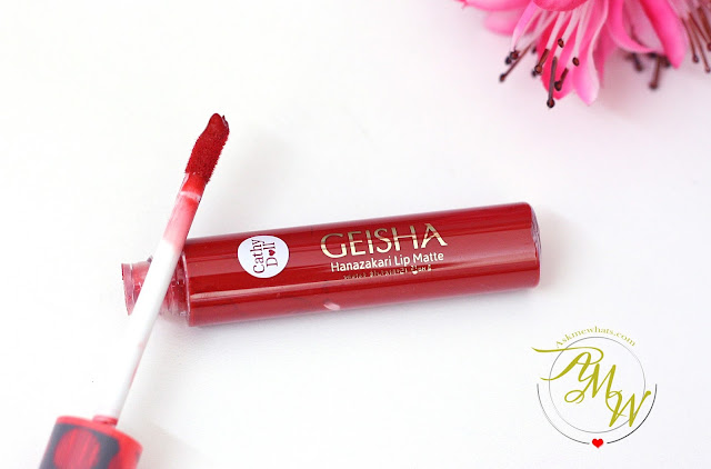 a photo of Cathy Doll Geisha Hanazakari Lip Matte Coral Red